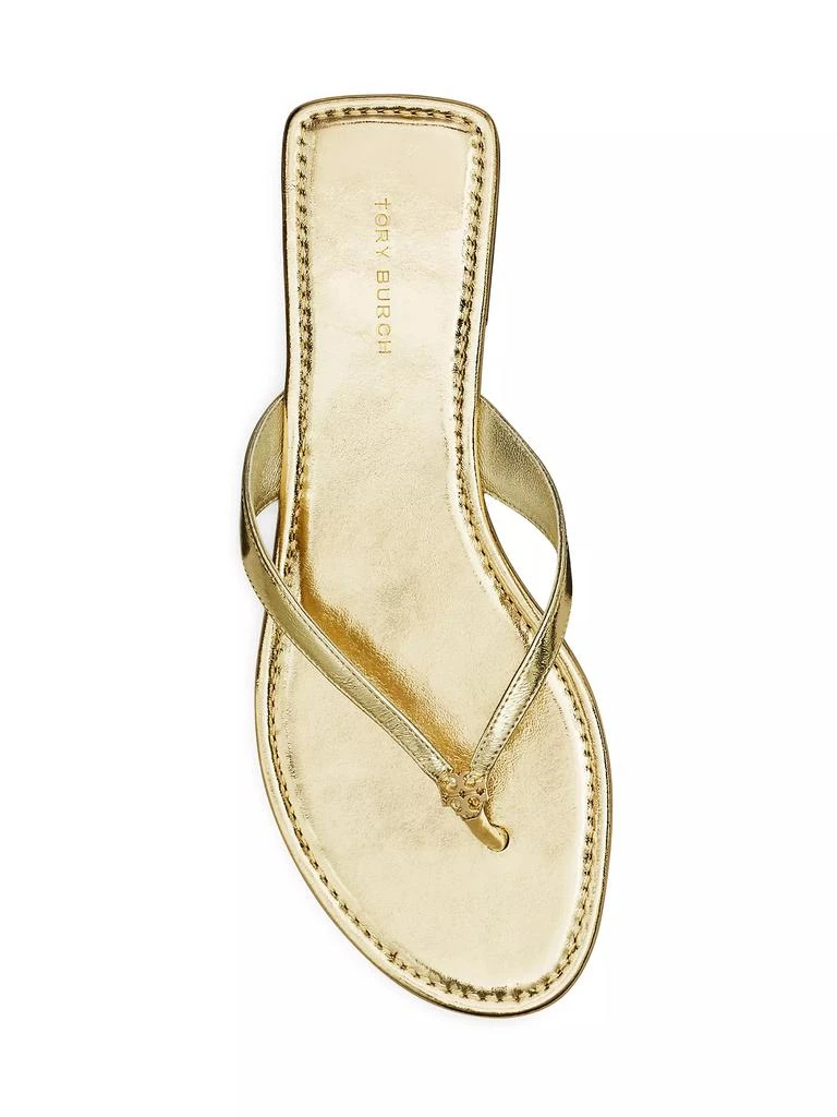 商品Tory Burch|Capri Metallic Leather Flip-Flops,价格¥933,第4张图片详细描述