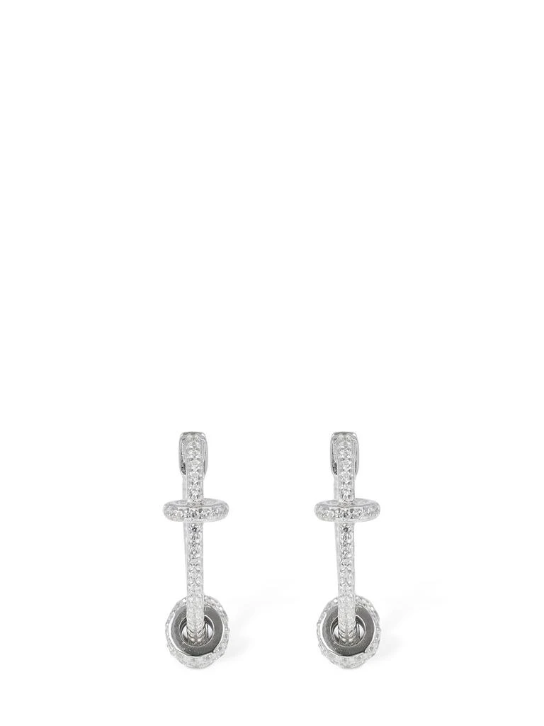 商品apm Monaco|Crystal Hoop Earrings W/ Rings,价格¥1730,第1张图片