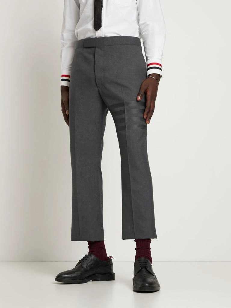 商品Thom Browne|Classic Wool Pants W/ Stripes,价格¥4790,第2张图片详细描述