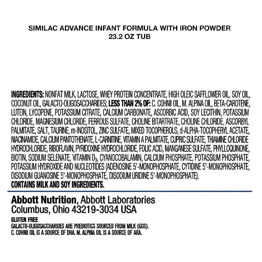 商品Similac|Similac Complete Nutrition 婴儿配方奶粉1段 658g,价格¥245,第2张图片详细描述