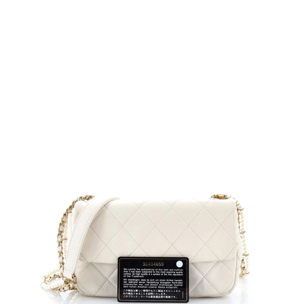 商品[二手商品] Chanel|Crystal Pearls Chain Flap Bag Quilted Calfskin Small,价格¥36352,第2张图片详细描述