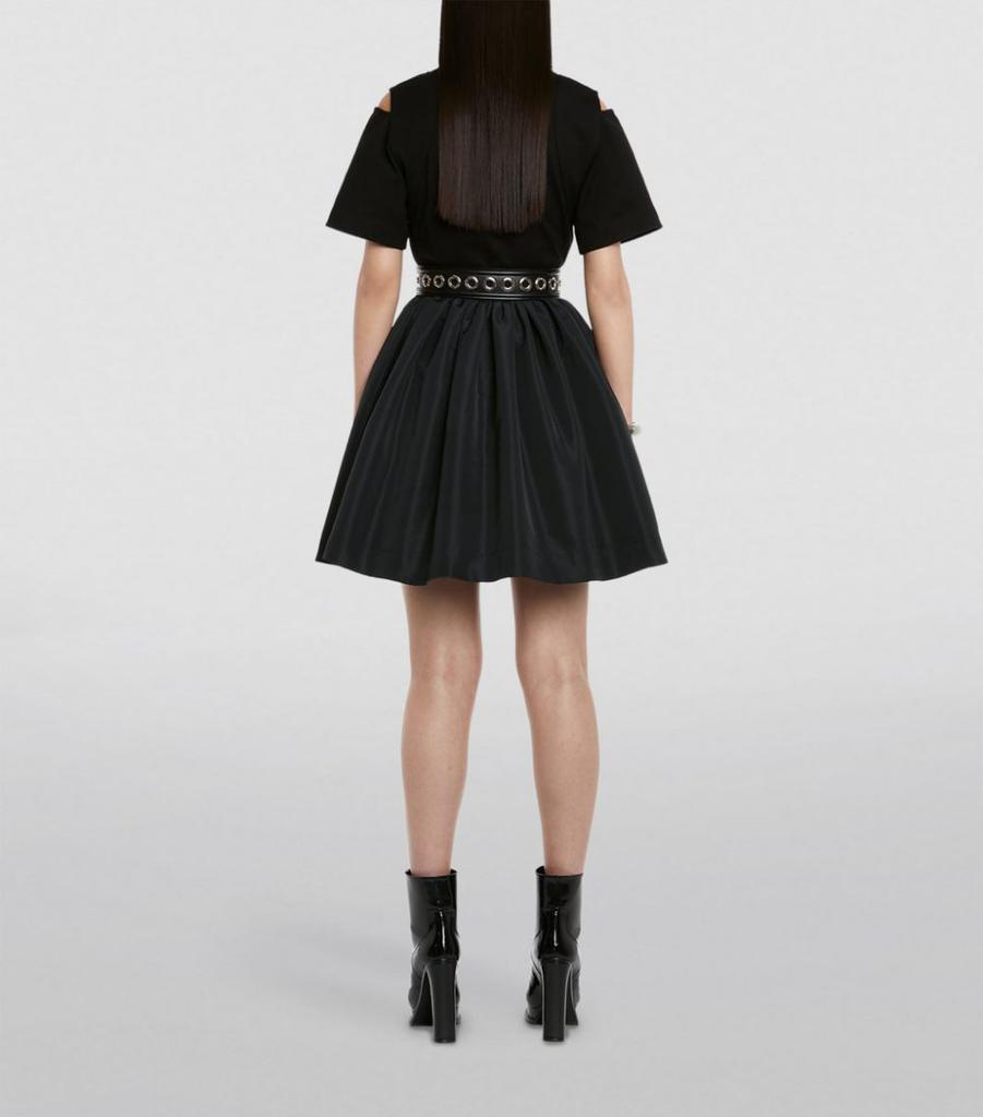 Cold-Shoulder Hybrid Mini Dress商品第2张图片规格展示