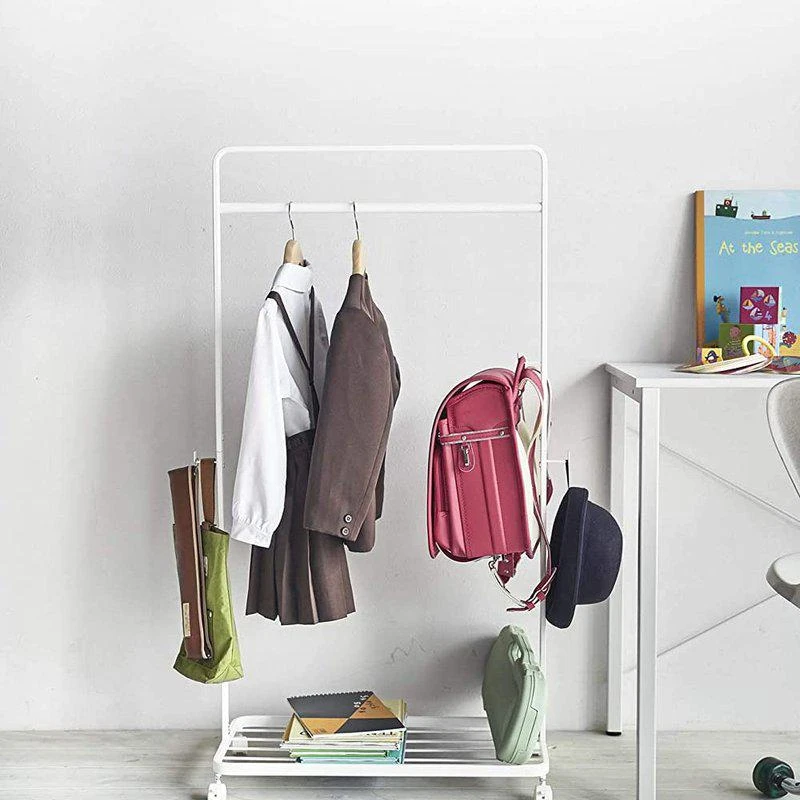 商品Yamazaki Home|Kids' Rolling Coat Rack, 45" H Steel,价格¥786,第1张图片