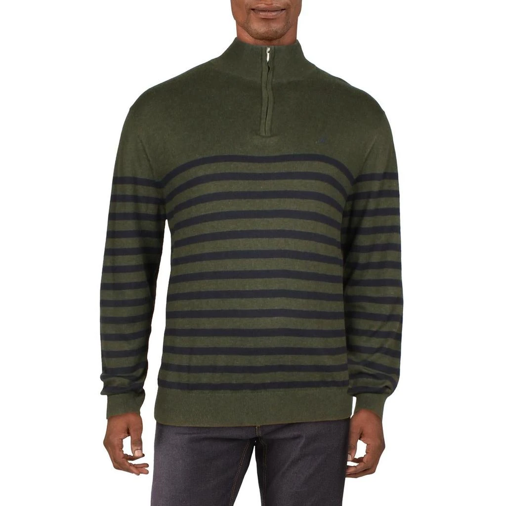 商品Nautica|Nautica Mens Striped 1/4 Zip Pullover Sweater,价格¥241,第1张图片