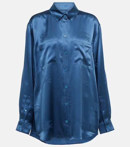 商品Burberry|Equestrian Knight真丝衬衫,价格¥17776,第1张图片