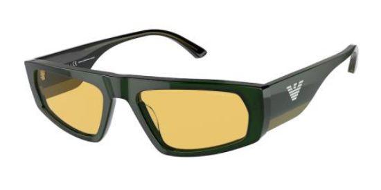 Yellow Rectangular Mens Sunglasses EA4168F 590985 56商品第1张图片规格展示