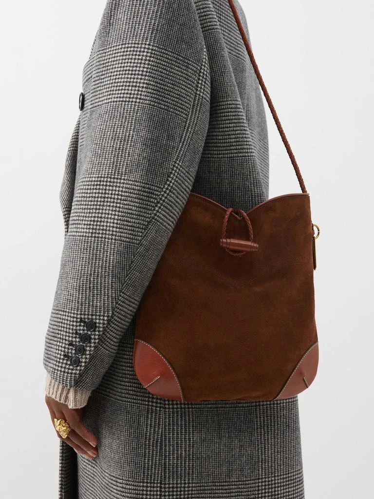 商品Isabel Marant|Tyag medium leather-trim suede shoulder bag,价格¥5052,第3张图片详细描述