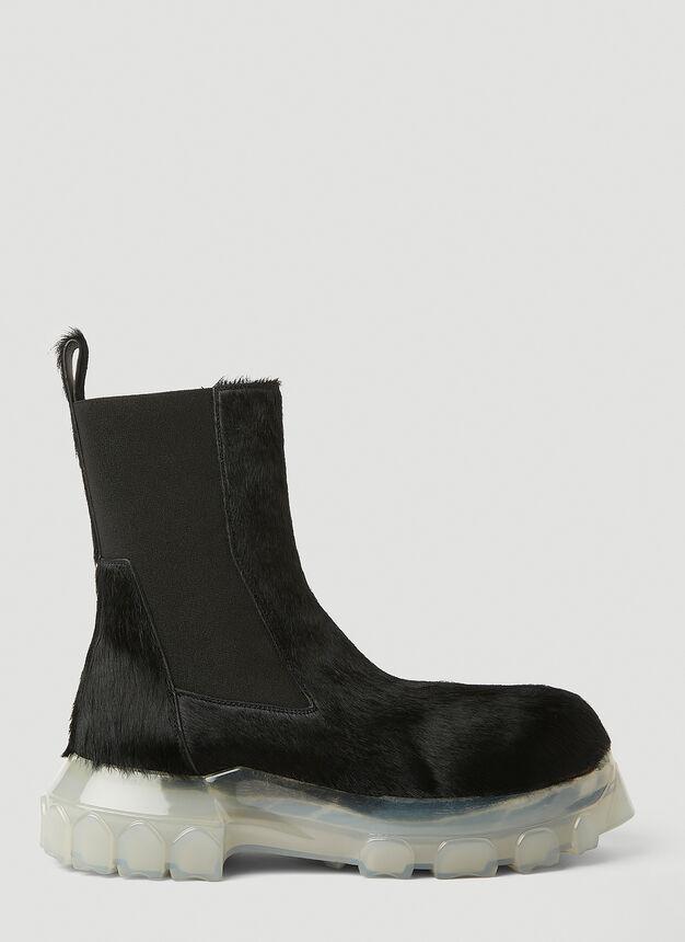 Hairy Chelsea Boots in Black商品第1张图片规格展示