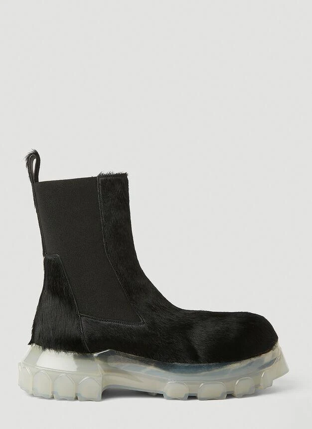 商品Rick Owens|Hairy Chelsea Boots in Black,价格¥7342,第1张图片