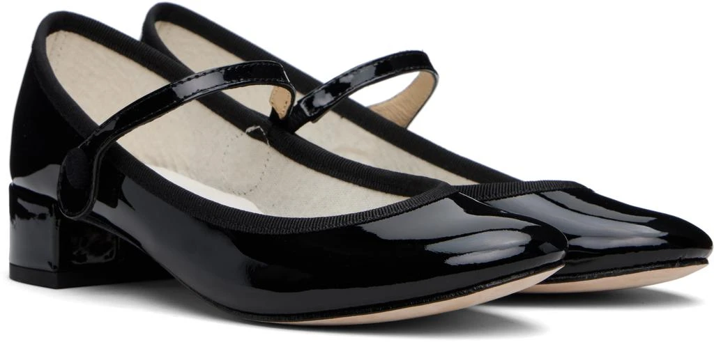 商品Repetto|Black Rose Mary Jane Heels,价格¥2159,第4张图片详细描述