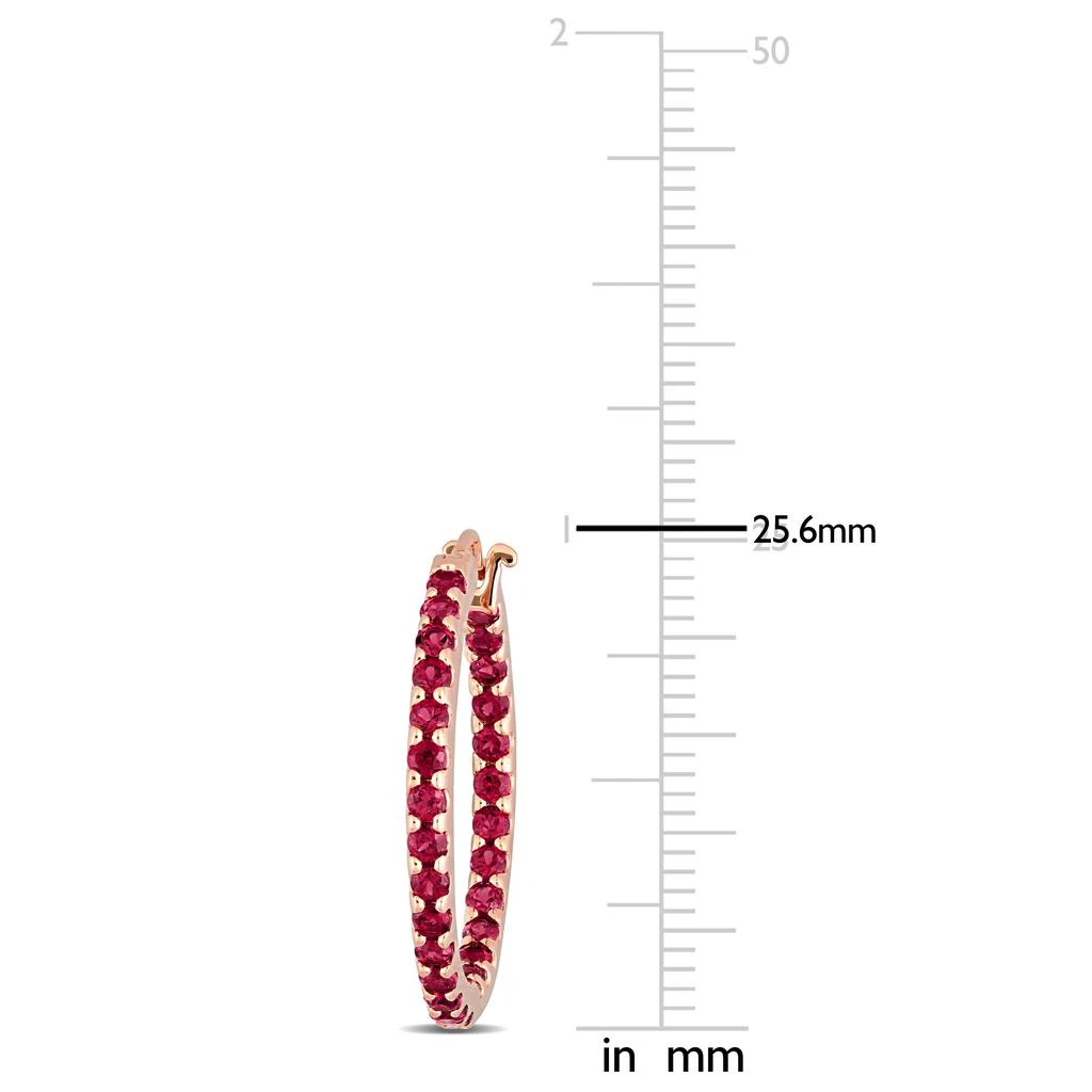 商品Julianna B|Garnet Inside Outside Hoop Earrings,价格¥5861,第2张图片详细描述
