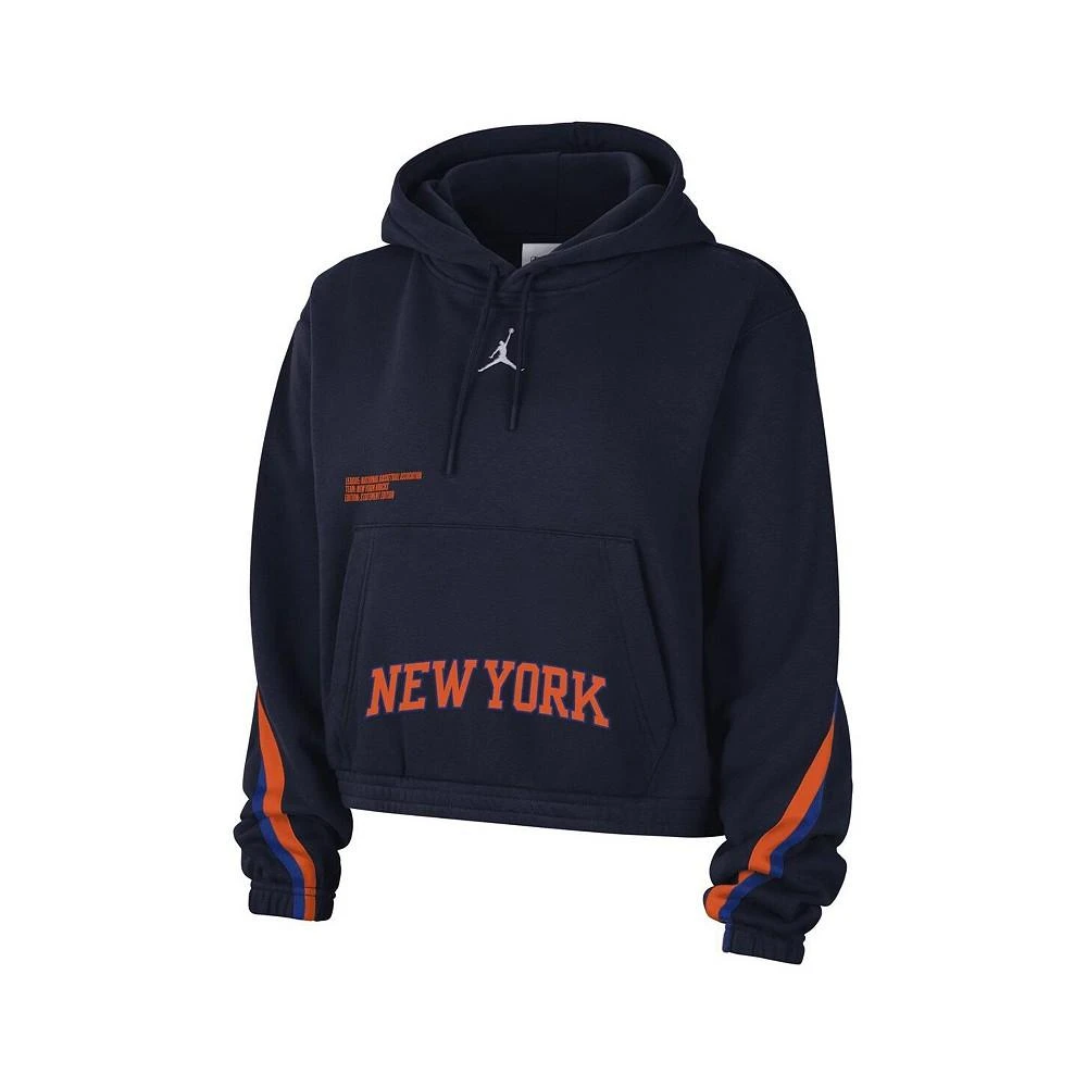 商品Jordan|Women's Navy New York Knicks Courtside Statement Edition Pullover Hoodie,价格¥418,第3张图片详细描述