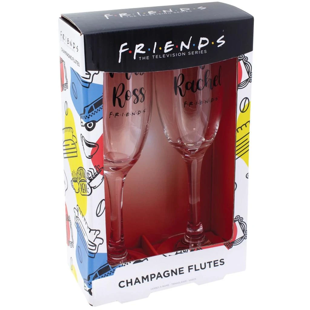 商品FRIENDS|Friends Ross and Rachel Champagne Flutes,价格¥101,第3张图片详细描述