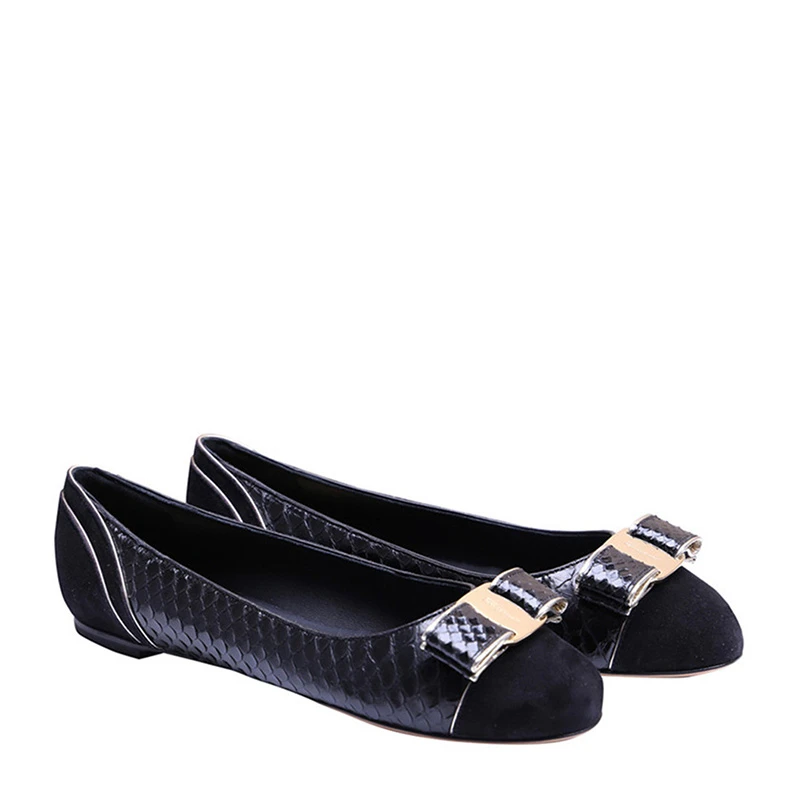 Salvatore Ferragamo 菲拉格慕 女士平底鞋牛皮黑色 01-M487-667701 商品