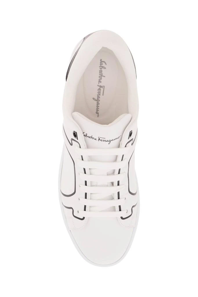 商品Salvatore Ferragamo|Salvatore ferragamo gancini leather sneakers,价格¥3226,第2张图片详细描述