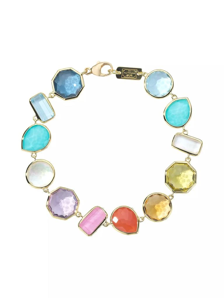 商品Ippolita|Rock Candy Summer Rainbow 18K Yellow Gold & Multi-Stone Flexible Bracelet,价格¥29931,第1张图片