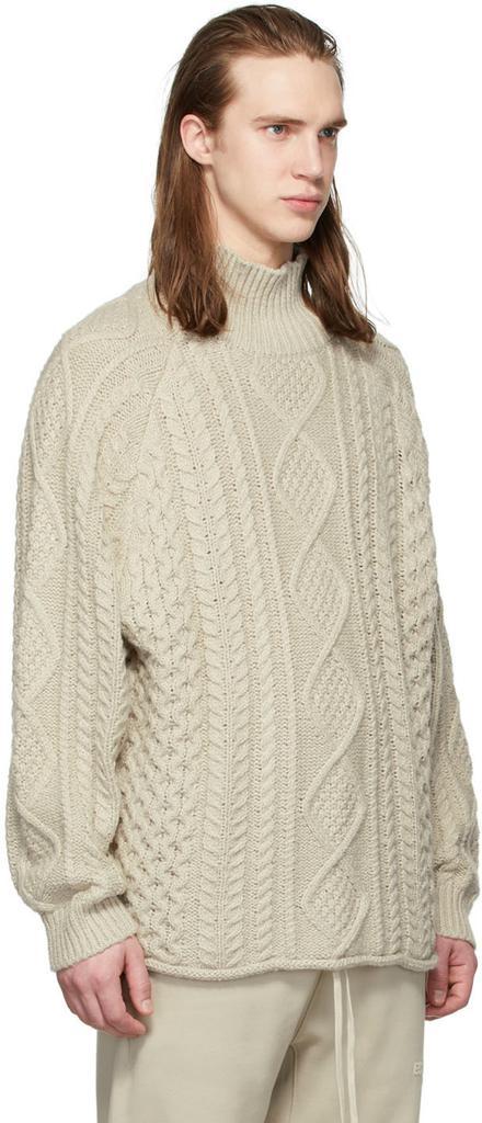 商品Essentials|Beige Cable Knit Turtleneck,价格¥997,第4张图片详细描述