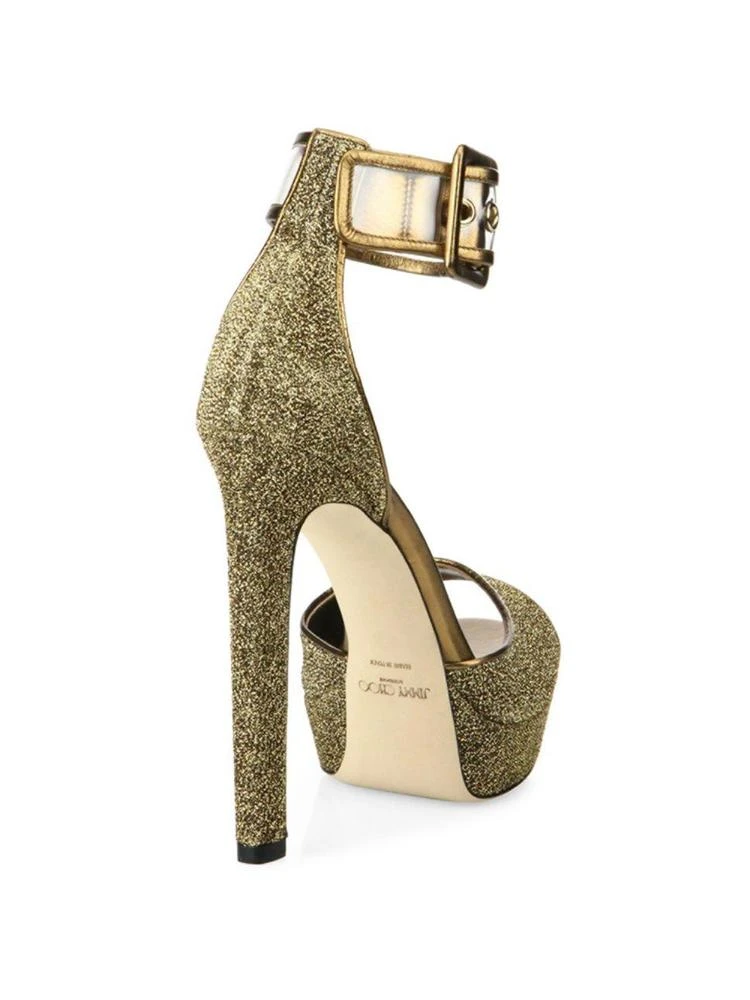 商品Jimmy Choo|Mayner Glitter & PVC Platform Sandals,价格¥2683,第2张图片详细描述