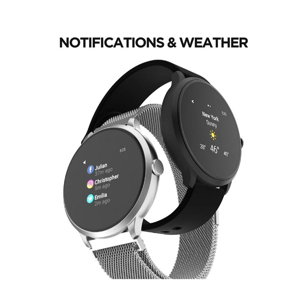 商品iTouch|Air 3 Unisex Light Gray Camo Silicone Strap Smartwatch 45.3mm,价格¥720,第5张图片详细描述