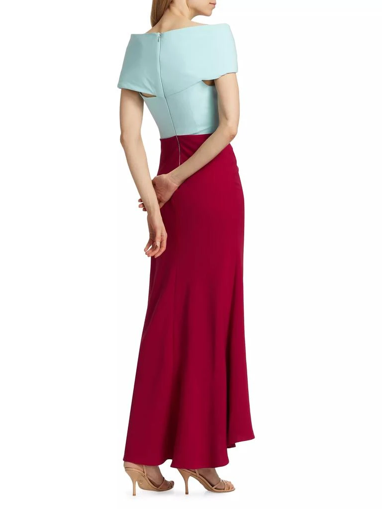 商品Rosie Assoulin|Colorblocked Double-Faced Silk Georgette Gown,价格¥7483,第5张图片详细描述