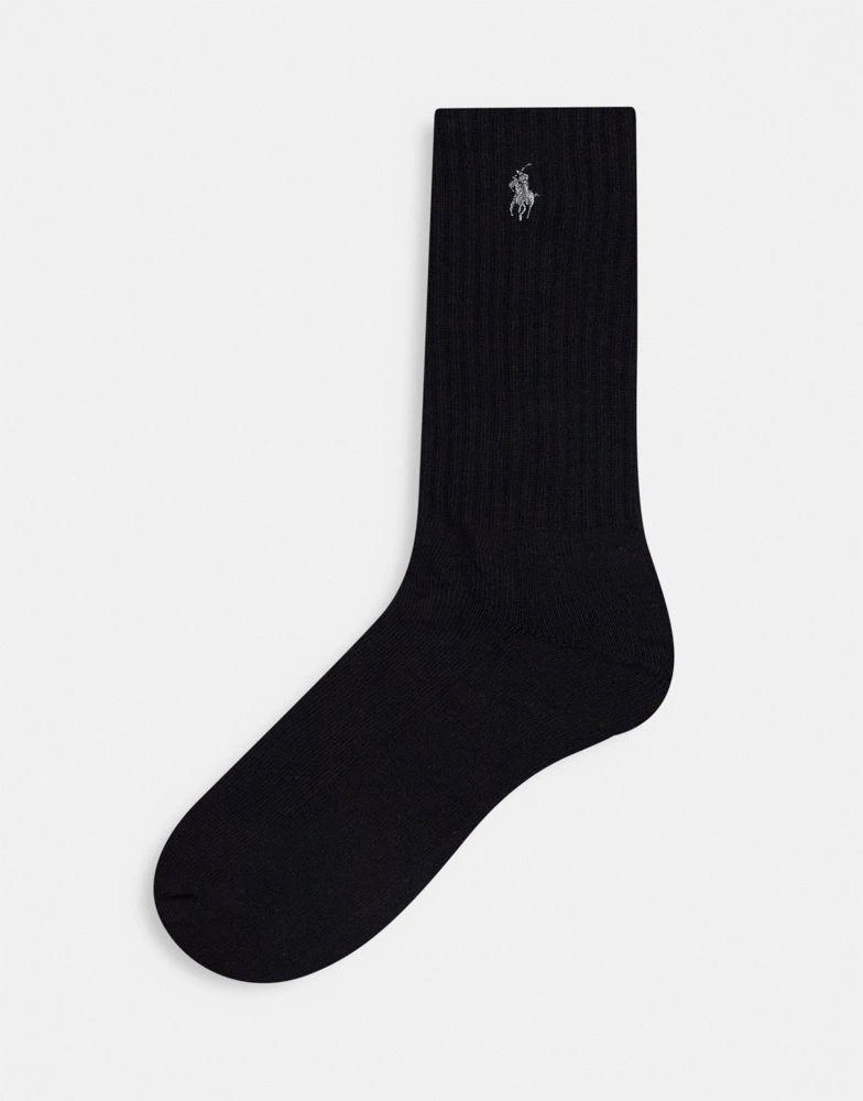 商品Ralph Lauren|Polo Ralph Lauren 6 pack sport socks in black with pony logo,价格¥438,第2张图片详细描述