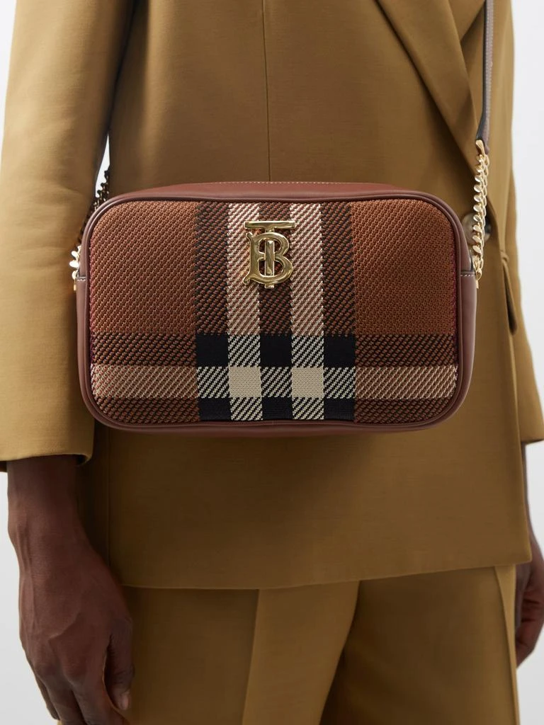 商品Burberry|Lola check canvas and leather cross-body bag,价格¥10542,第3张图片详细描述