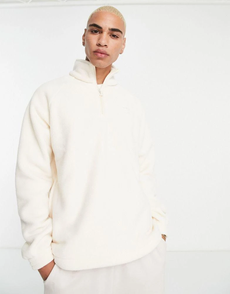 商品Adidas|adidas Originals adicolor 1/4 zip fleece in wonder white,价格¥508,第4张图片详细描述