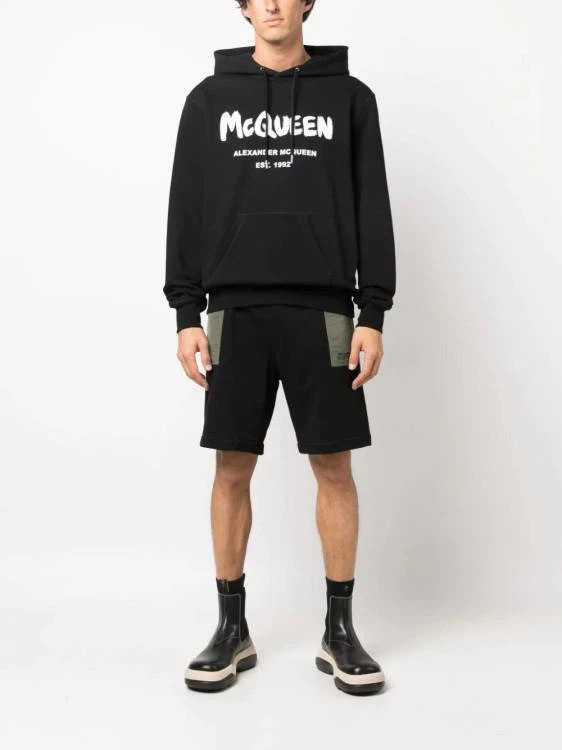 商品Alexander McQueen|Short De Sport Bicolore À Taille Élastiquée,价格¥4528,第5张图片详细描述