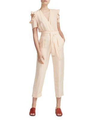 商品Maje|Piruize Ruffled Shoulder Jumpsuit,价格¥990,第1张图片