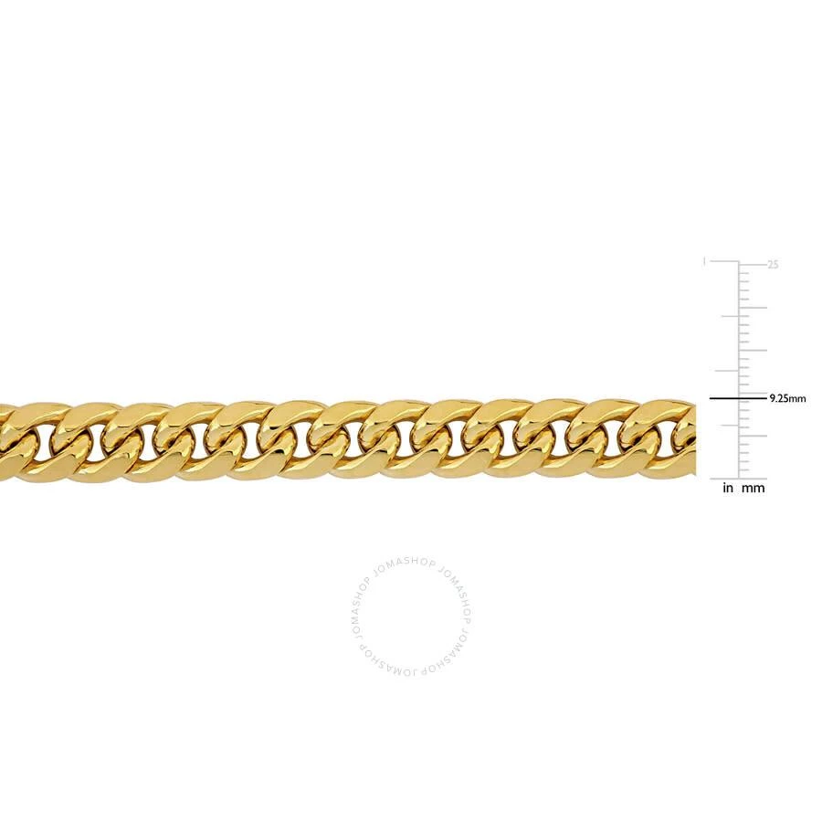 商品Amour|9.25mm Miami Cuban Link Chain Bracelet In 10K Yellow Gold,价格¥7407,第3张图片详细描述