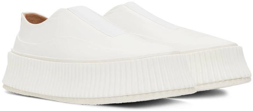 商品Jil Sander|White Slip-On Platform Sneakers,价格¥3351,第4张图片详细描述