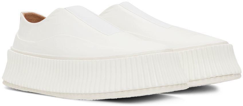 商品Jil Sander|White Slip-On Platform Sneakers,价格¥3667,第6张图片详细描述