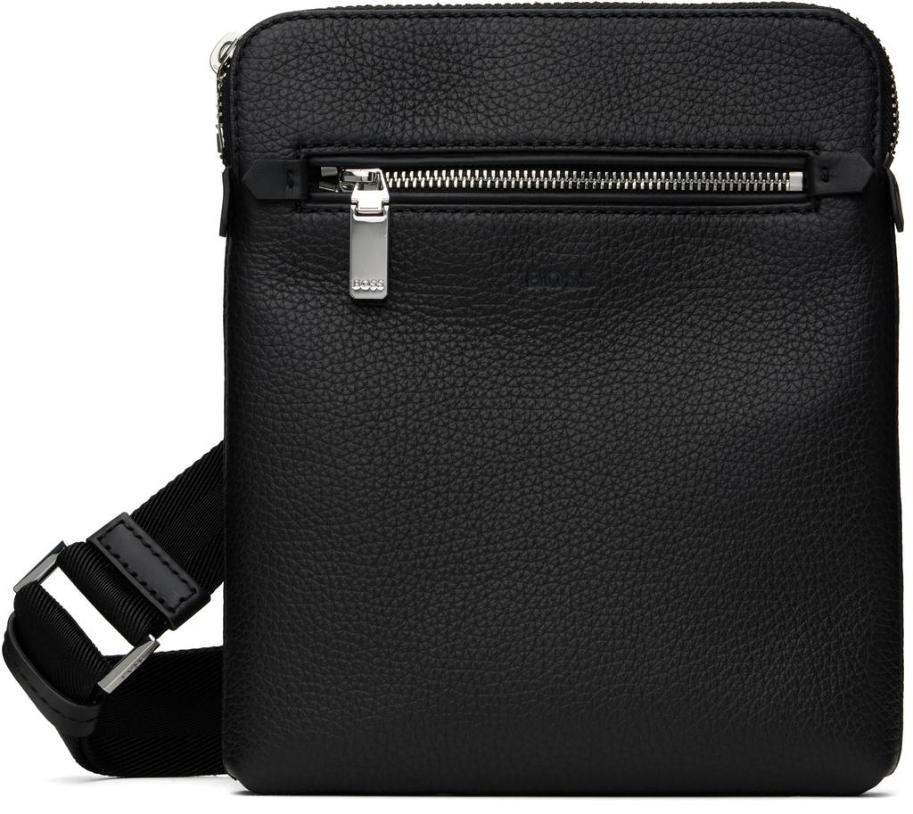 Sac en cuir noir grainé image 2