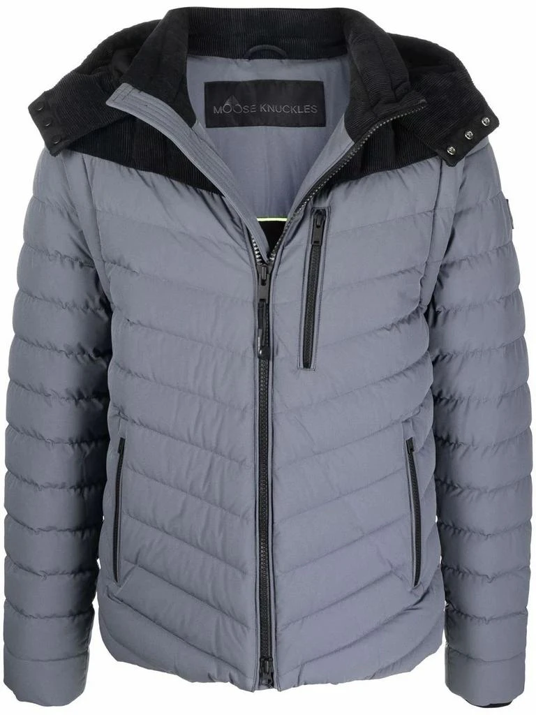 商品Moose Knuckles|Moose Knuckles Men&#39;s  Grey Polyamide Down Jacket,价格¥6336,第1张图片