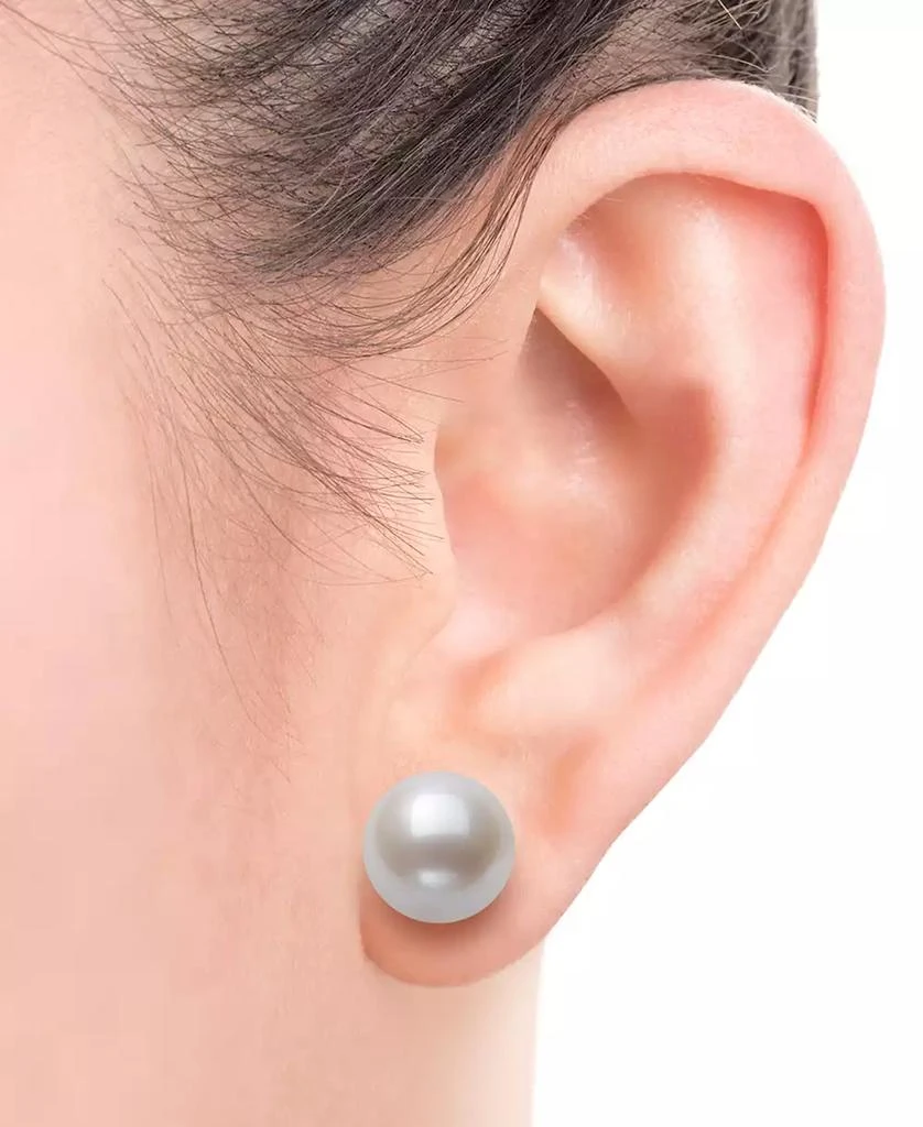 Pearl Earrings, 14k Gold Cultured Freshwater Pearl Stud Earrings (10mm) (Also Available in Pink Cultured Freshwater Pearl) 商品
