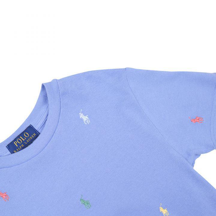 商品Ralph Lauren|Blue Repeat Pony Logo Short Sleeve T Shirt,价格¥367-¥428,第7张图片详细描述
