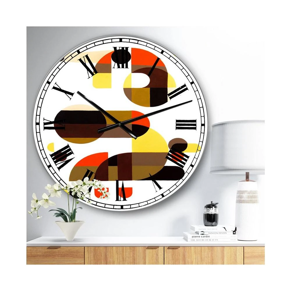商品Designart|in and Out Oversized Mid-Century Wall Clock - 36" x 28" x 1",价格¥1489,第2张图片详细描述
