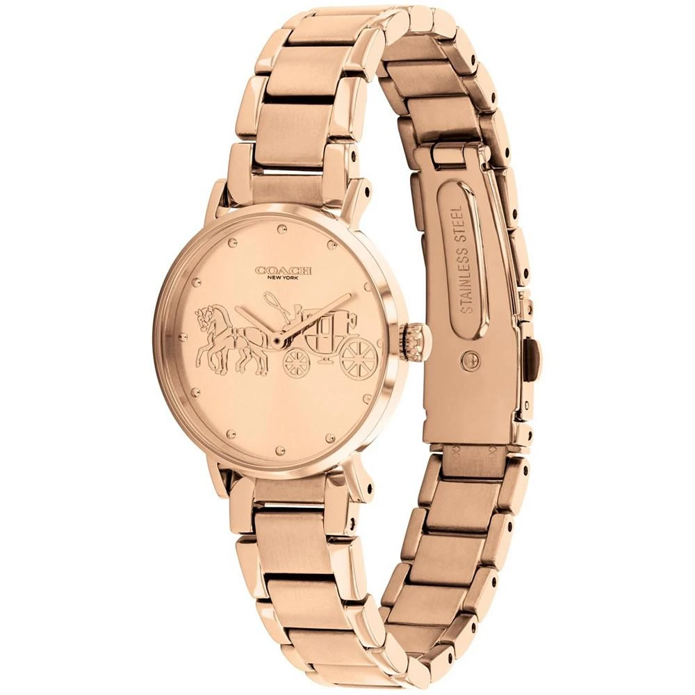 商品Coach|Women's Perry Rose Gold-Tone Bracelet Watch,价格¥585,第2张图片详细描述