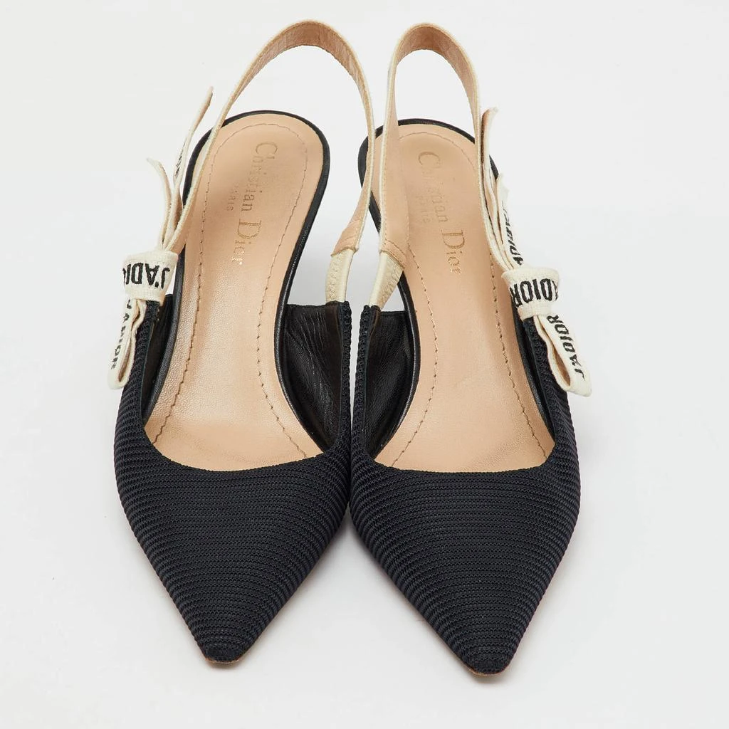 商品[二手商品] Dior|Dior Black Knit Fabric Pointed Toe J'Adior Slingback Pumps Size 38.5,价格¥5012,第3张图片详细描述