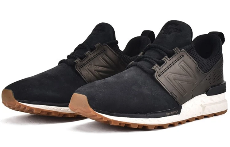 商品[国内直发] New Balance|NB 574 Sport 运动百搭 低帮 生活休闲鞋 女款 黑灰色,价格¥241,第4张图片详细描述