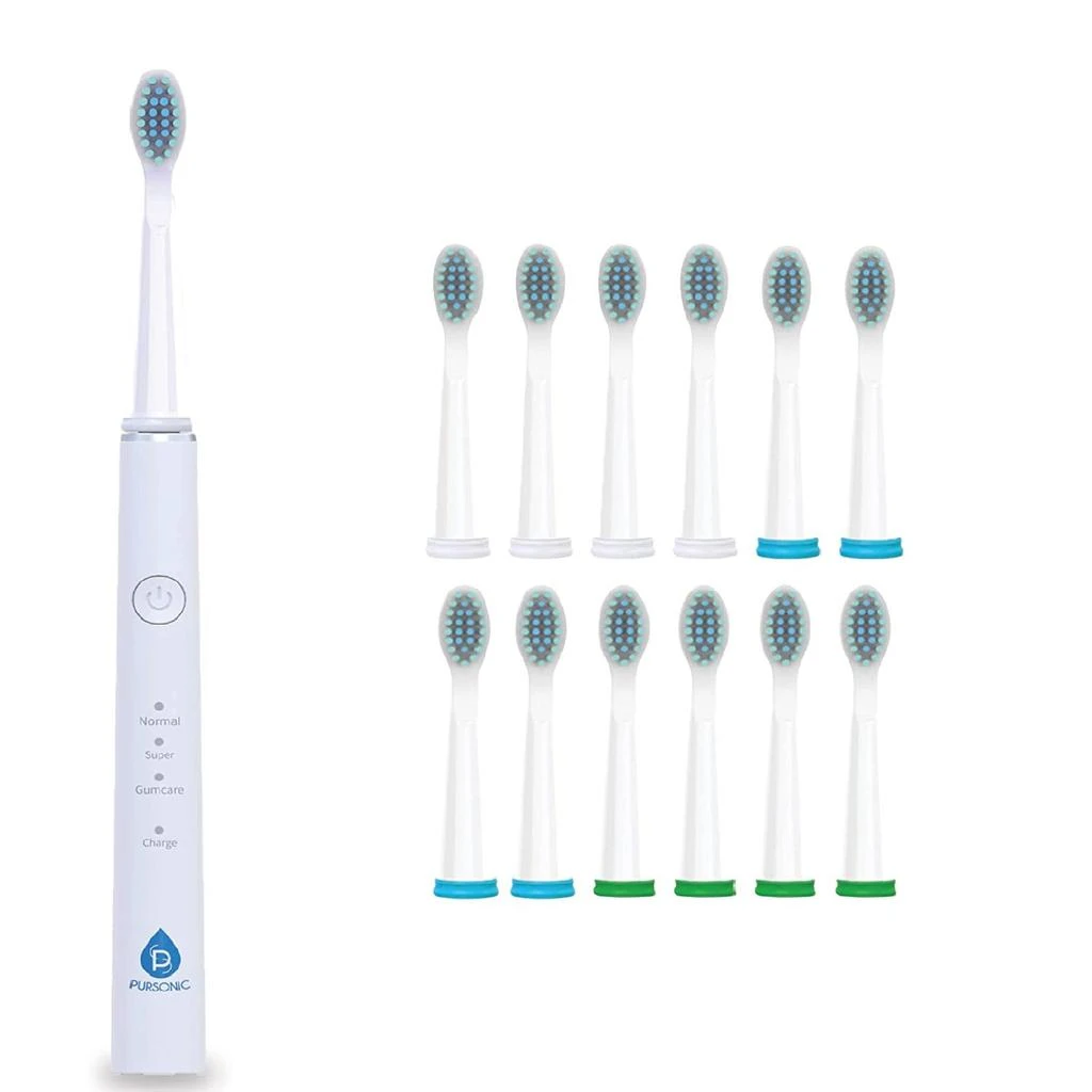 商品PURSONIC|Pursonic Whitening USB Rechargeable Sonic Toothbrush-12 Brush Heads,价格¥317,第2张图片详细描述