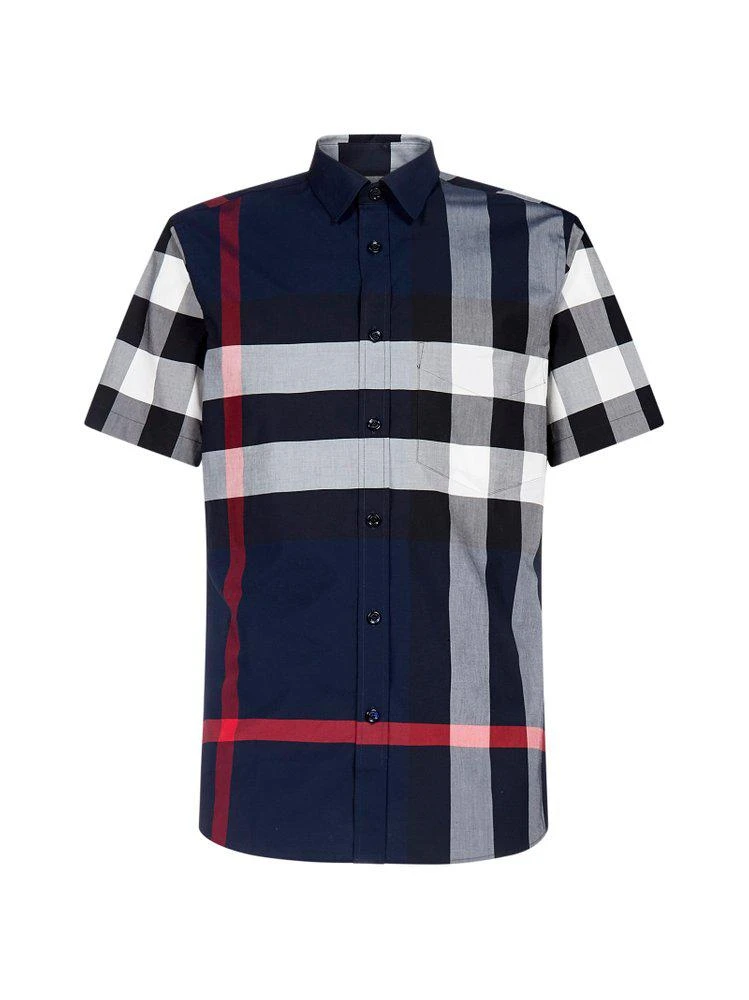 商品Burberry|Burberry Checked Short-Sleeve Shirt,价格¥3391,第1张图片