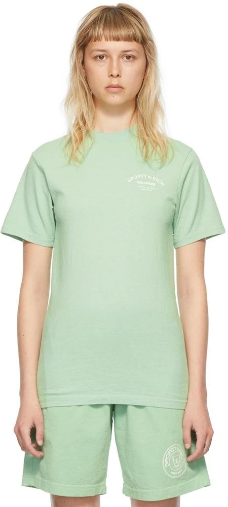 商品Sporty & Rich|Green Cotton T-Shirt,价格¥165,第1张图片