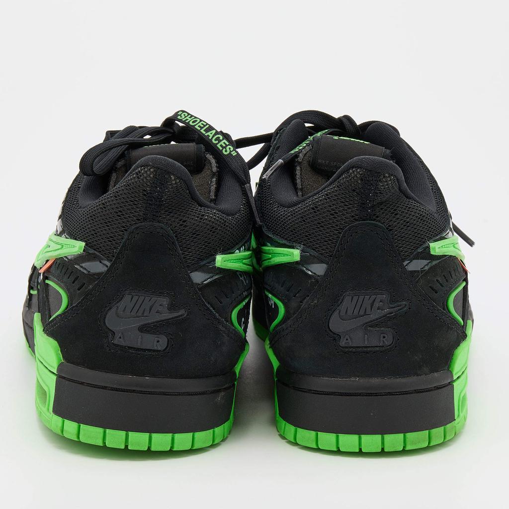 商品[二手商品] Off-White|Off-White x Nike Black/Green Mesh and Leather Rubber Dunk Sneakers Size 46,价格¥3282,第7张图片详细描述