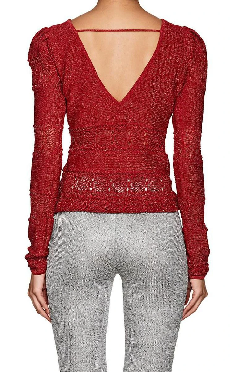 商品Ronny Kobo|Michaela Metallic Knit Top,价格¥665,第2张图片详细描述