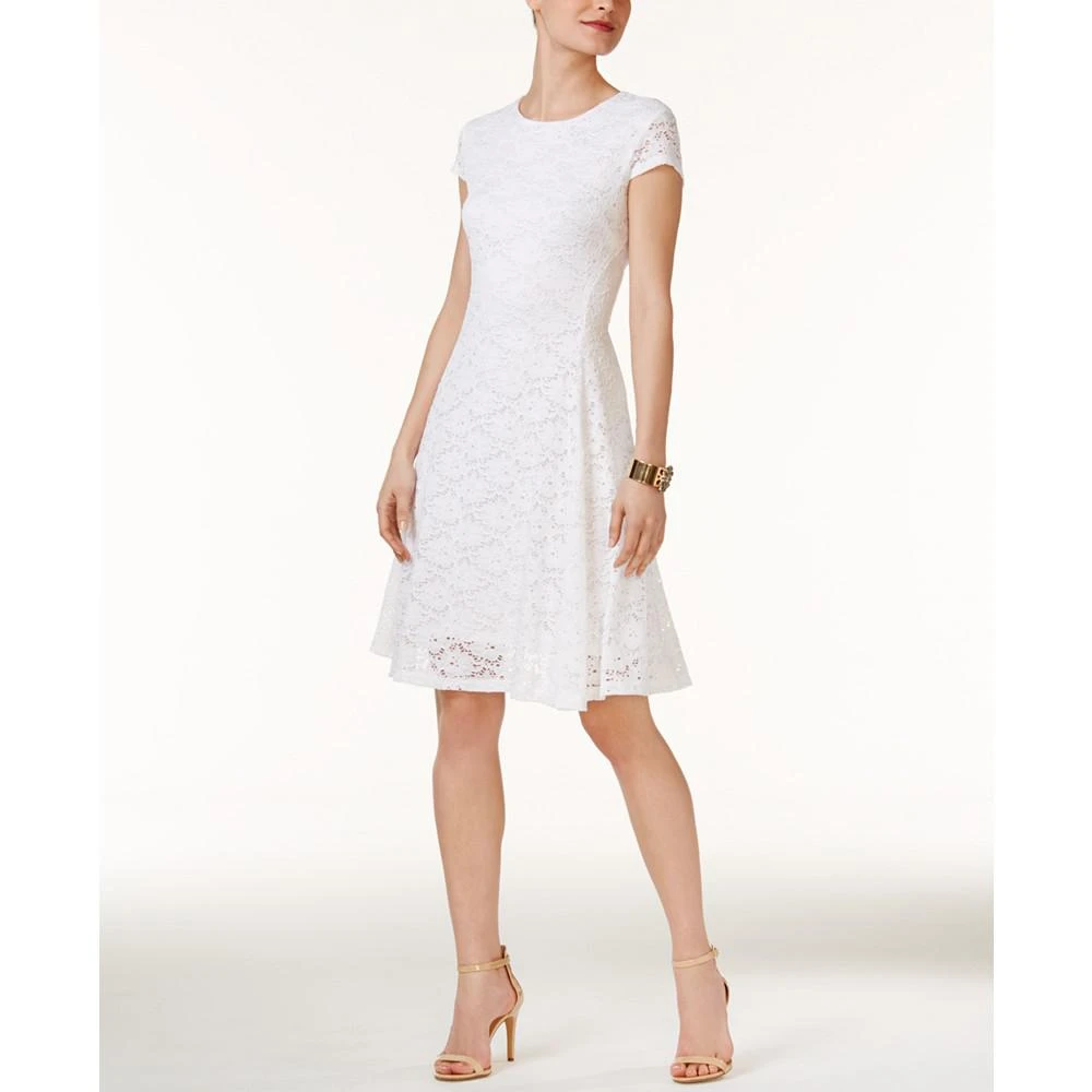 商品Alfani|Lace Fit & Flare Dress, Created for Macy's,价格¥768,第1张图片