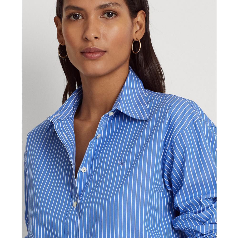 Women's Striped Cotton Broadcloth Shirt商品第3张图片规格展示
