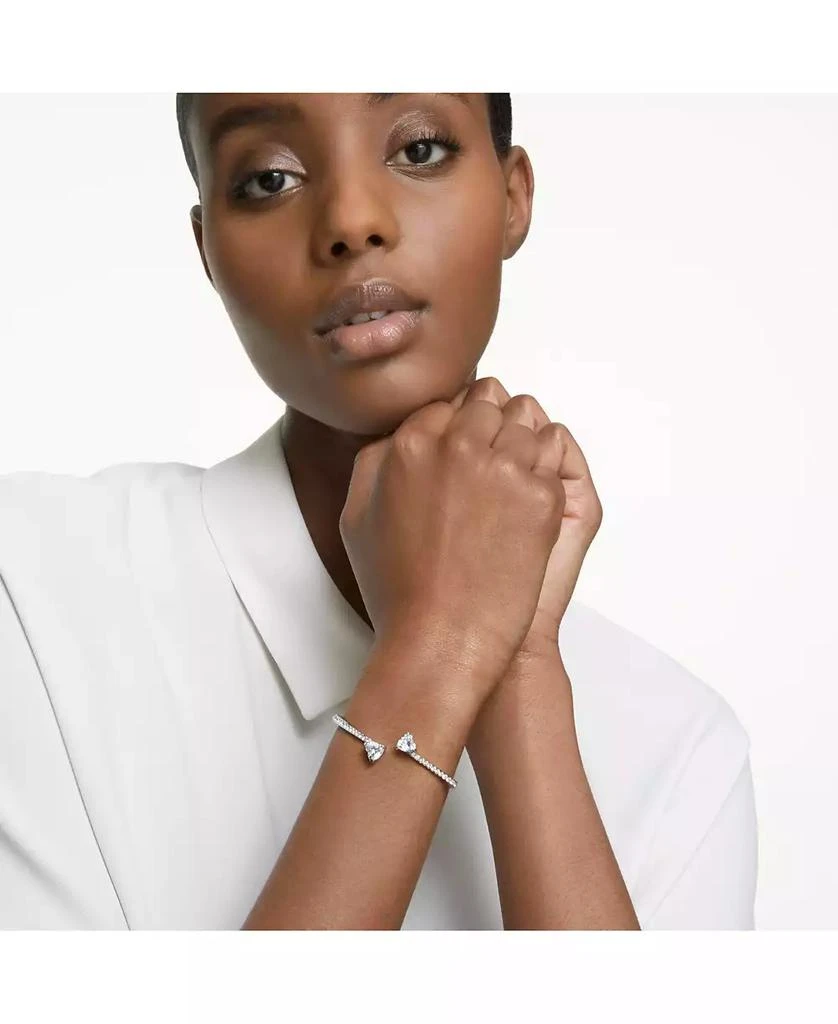 商品Swarovski|Attract Soul Heart Rhodium Plated Bangle,价格¥1334,第4张图片详细描述