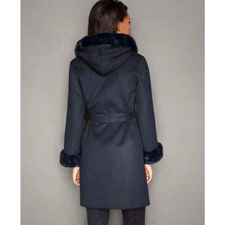 商品The Fur Vault|Rabbit-Fur-Trim Wool-Cashmere Coat,价格¥5219,第3张图片详细描述