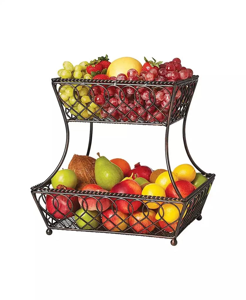 商品Mikasa|Loop Lattice rectangular 2 Tier Basket,价格¥333,第1张图片